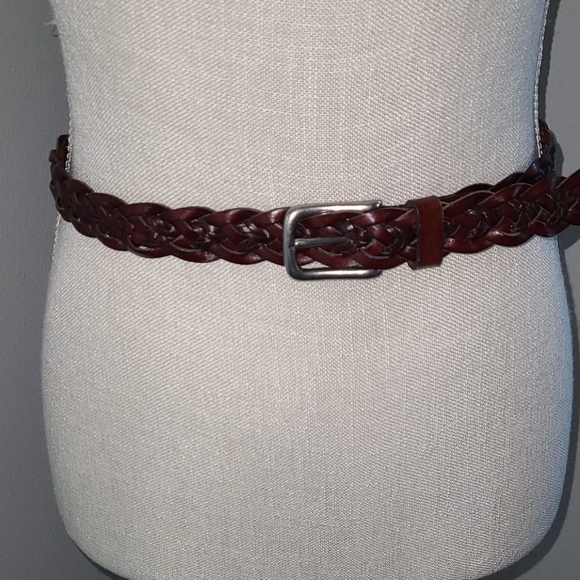 Dockers‎ Belt Womens Size S Mahogany Braided Leather Belt - Picture 4 of 4